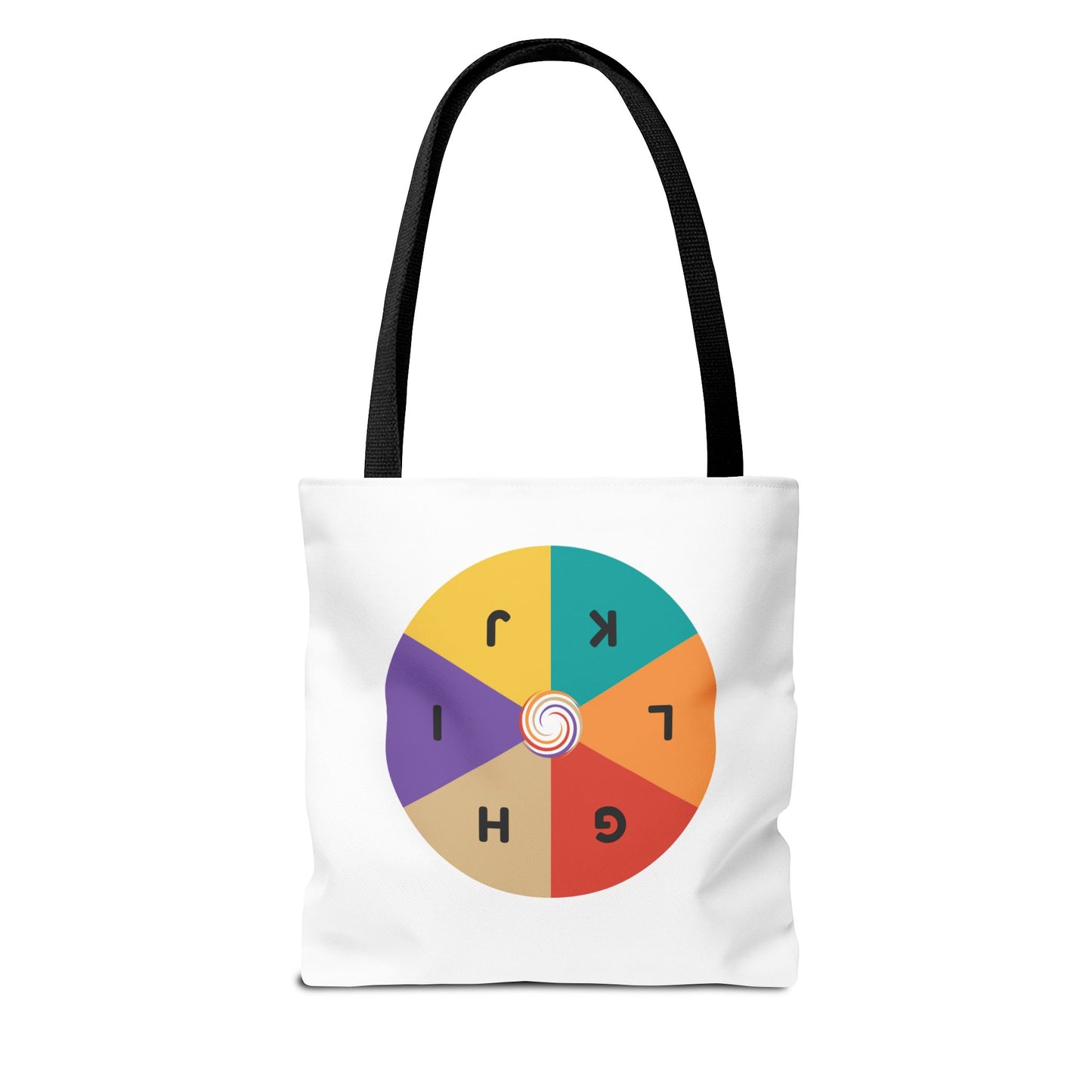 Prize Wheel Tote Bag — Colorful Game Night Canvas Tote