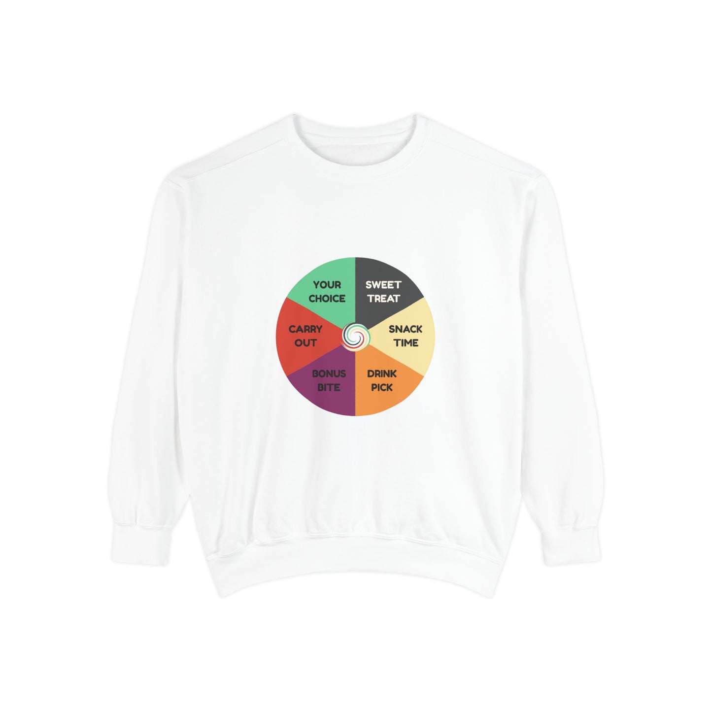 Prize Wheel Sweatshirt — Fun Game Night Graphic Crewneck