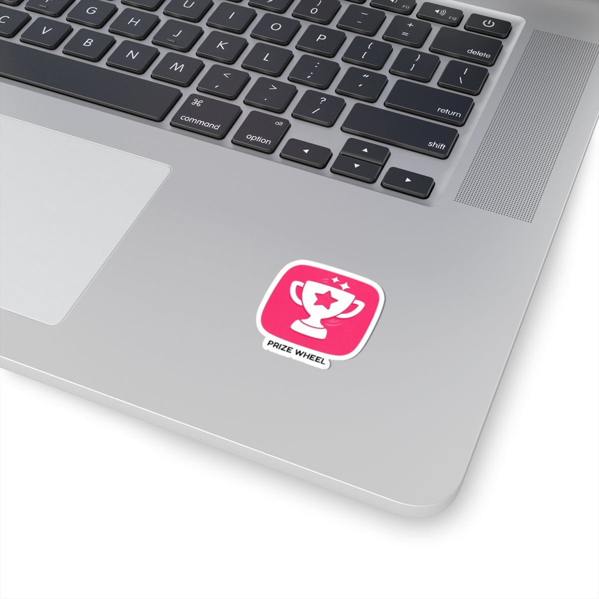 Prize Wheel Sticker — Pink Trophy Kiss-Cut Sticker for Laptops & Planners