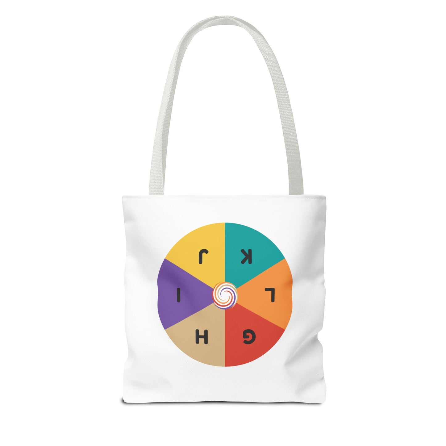 Prize Wheel Tote Bag — Colorful Game Night Canvas Tote