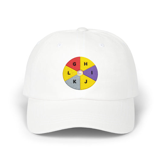 Embroidered Color Wheel Dad Cap — Initials Monogram Spin Patch